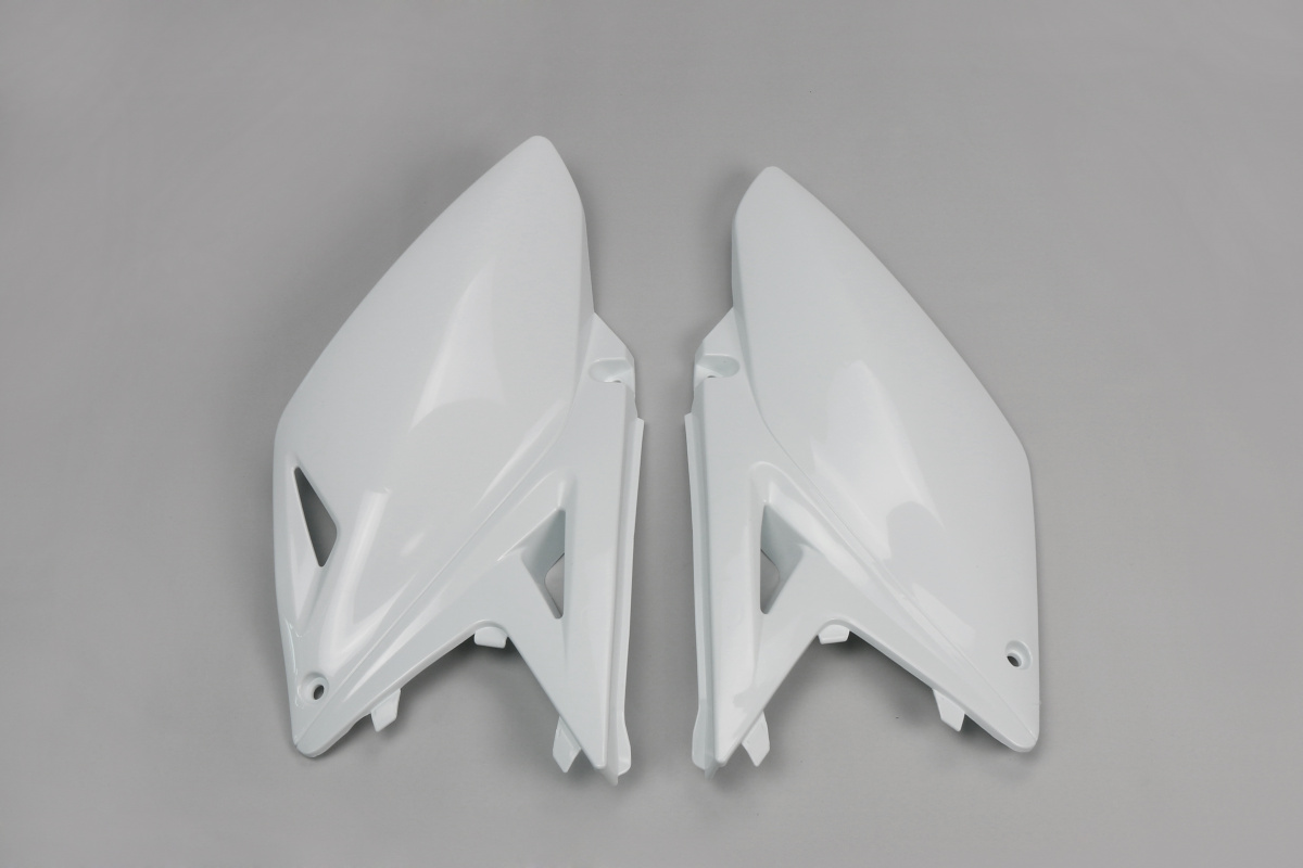 Side Panels white for Suzuki RMZ 250 (2010-18) - REPLICA PLASTICS - SU04929-041 - Ufo Plast
