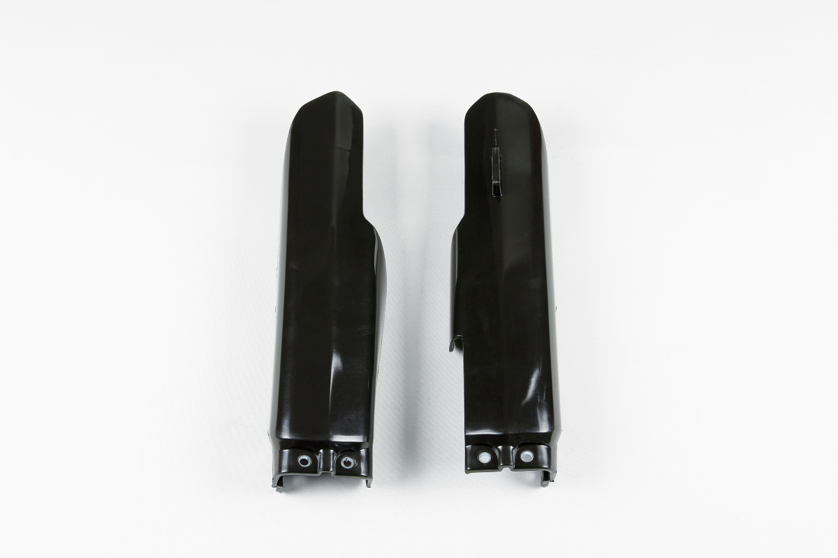 Fork Slider Protectors black for Suzuki RM 85 (2000-25) - REPLICA PLASTICS - SU03907-001 - Ufo Plast