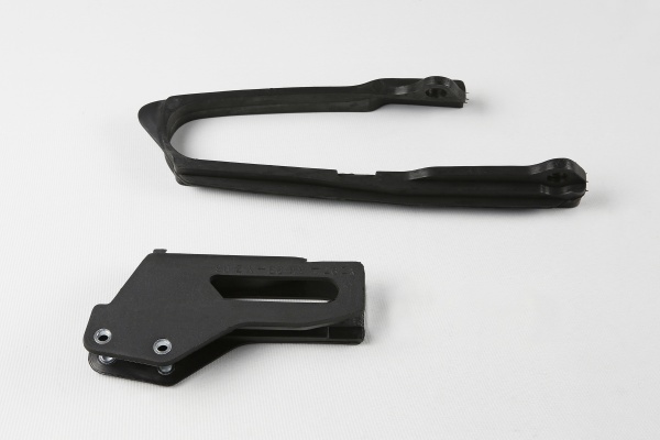 Chain guide+swingarm chain slider - black - Suzuki - REPLICA PLASTICS - SU04923-001 - UFO Plast