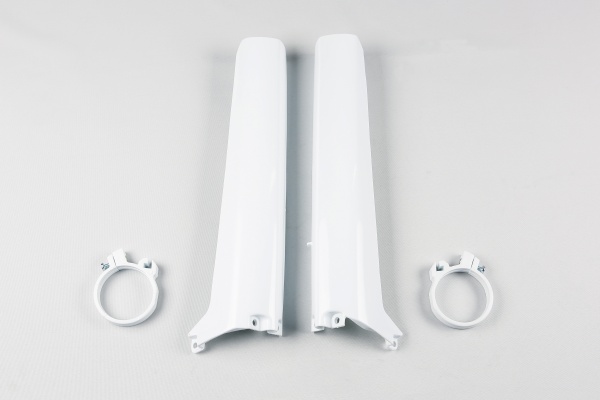 Fork slider protectors - white 041 - Suzuki - REPLICA PLASTICS - SU02943-041 - UFO Plast