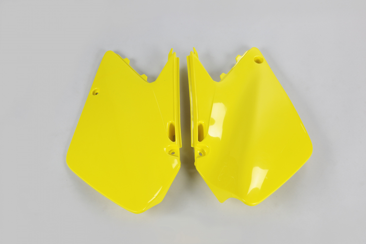 Side Panels yellow for Suzuki RM 125 (2001-25) - RM 250 (2001-25) - REPLICA PLASTICS - SU03996-102 - Ufo Plast