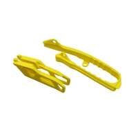 Chain Guide + Swingarm Chain Slider yellow for Suzuki RMZ 250 (2019-25) - RMZ 450 (2018-25) - REPLICA PLASTICS - SU04946-102 ...