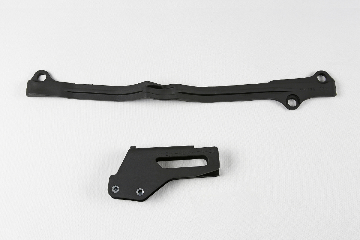 Chain guide+swingarm chain slider - black - Suzuki - REPLICA PLASTICS - SU04924-001 - UFO Plast