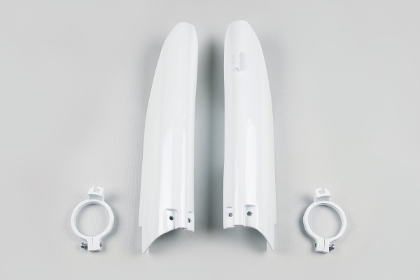 Fork slider protectors - white 041 - Suzuki - REPLICA PLASTICS - SU03998-041 - UFO Plast