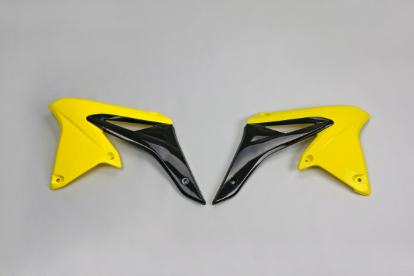 Radiator covers - yellow-black - Suzuki - REPLICA PLASTICS - SU04928-102 - UFO Plast