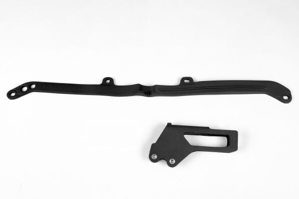 Chain guide+swingarm chain slider - black - Yamaha - REPLICA PLASTICS - YA04801-001 - UFO Plast