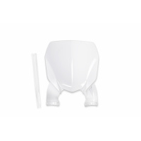 Front Number Plate white for Yamaha YZ 125 (2022-25) - YZ 250 (2022-25) - YZF 250 (2019-23) - YZF 450 (2018-22) - REPLICA PLA...