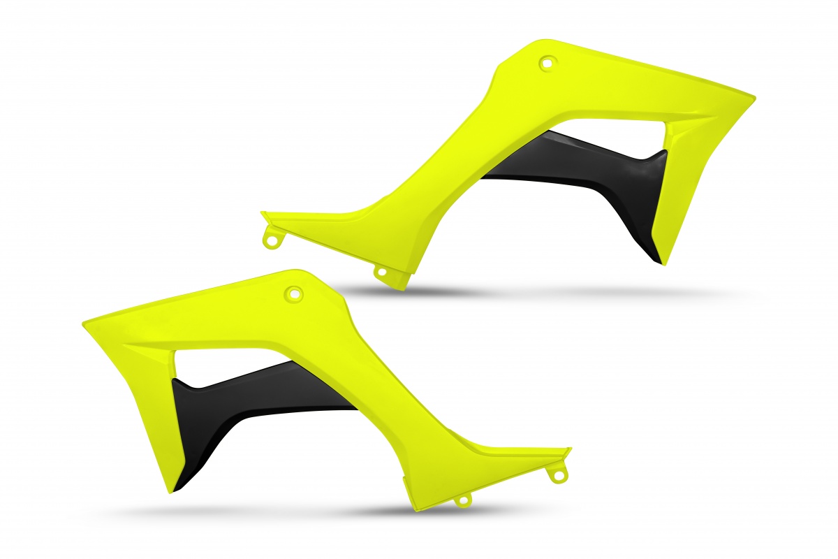 Radiator covers - neon yellow - Honda - REPLICA PLASTICS - HO05600-DFLU - UFO Plast