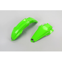 Fenders kit - neon green - Kawasaki - REPLICA PLASTICS - KAFK222-AFLU - UFO Plast