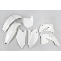 Plastic Kit white for Kawasaki KXF 450 (2009-11) - REPLICA PLASTICS - KAKIT213-047 - Ufo Plast