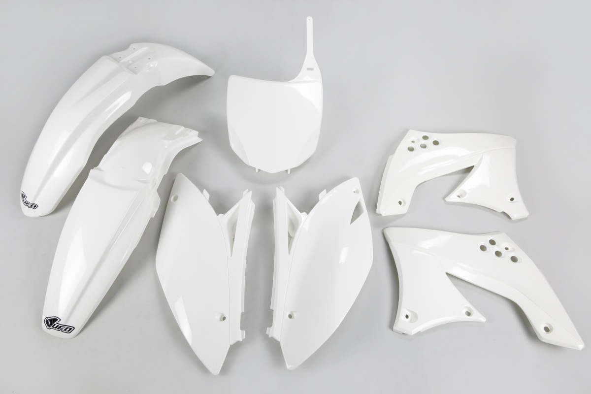 Plastic Kit white for Kawasaki KXF 450 (2009-11) - REPLICA PLASTICS - KAKIT213-047 - Ufo Plast