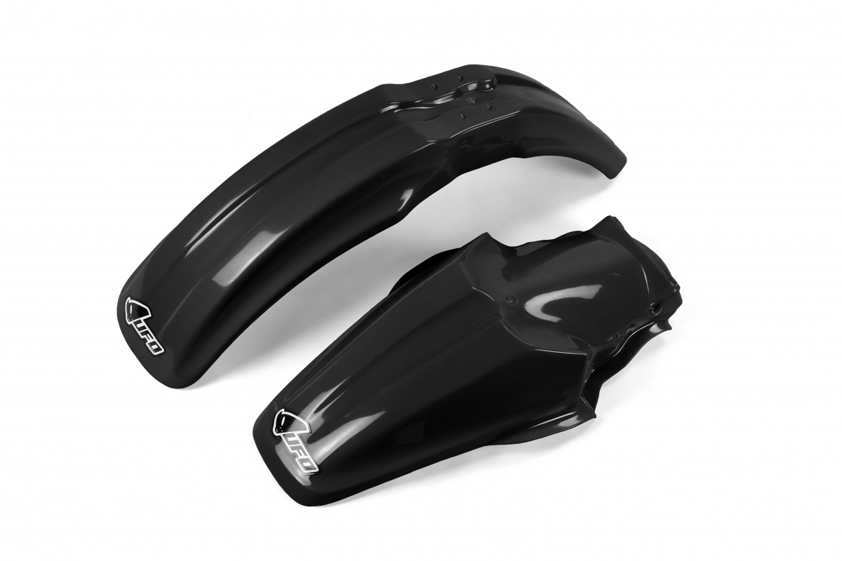 Fenders Kit black for Kawasaki KX 85 (2000-12) - REPLICA PLASTICS - KAFK206-001 - Ufo Plast