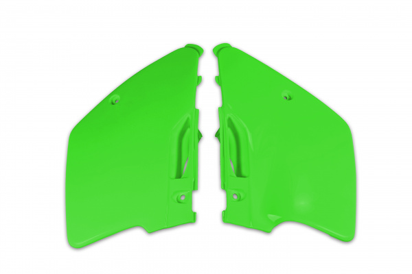 Side panels - neon green - Kawasaki - REPLICA PLASTICS - KA02769-AFLU - UFO Plast