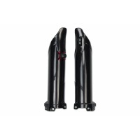 Fork slider protectors + quick starter - black - Kawasaki - REPLICA PLASTICS - KA04757-001 - UFO Plast