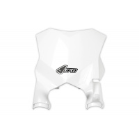 Front Number Plate white for Kawasaki KXF 250 (2017-25) - KXF 450 (2016-25) - REPLICA PLASTICS - KA04746-047 - Ufo Plast