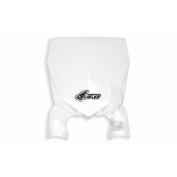 Front Number Plate white for Yamaha YZ 125 (2015-21) - YZ 250 (2015-21) - YZF 250 (2010-18) - YZF 450 (2010-17) - REPLICA PLA...