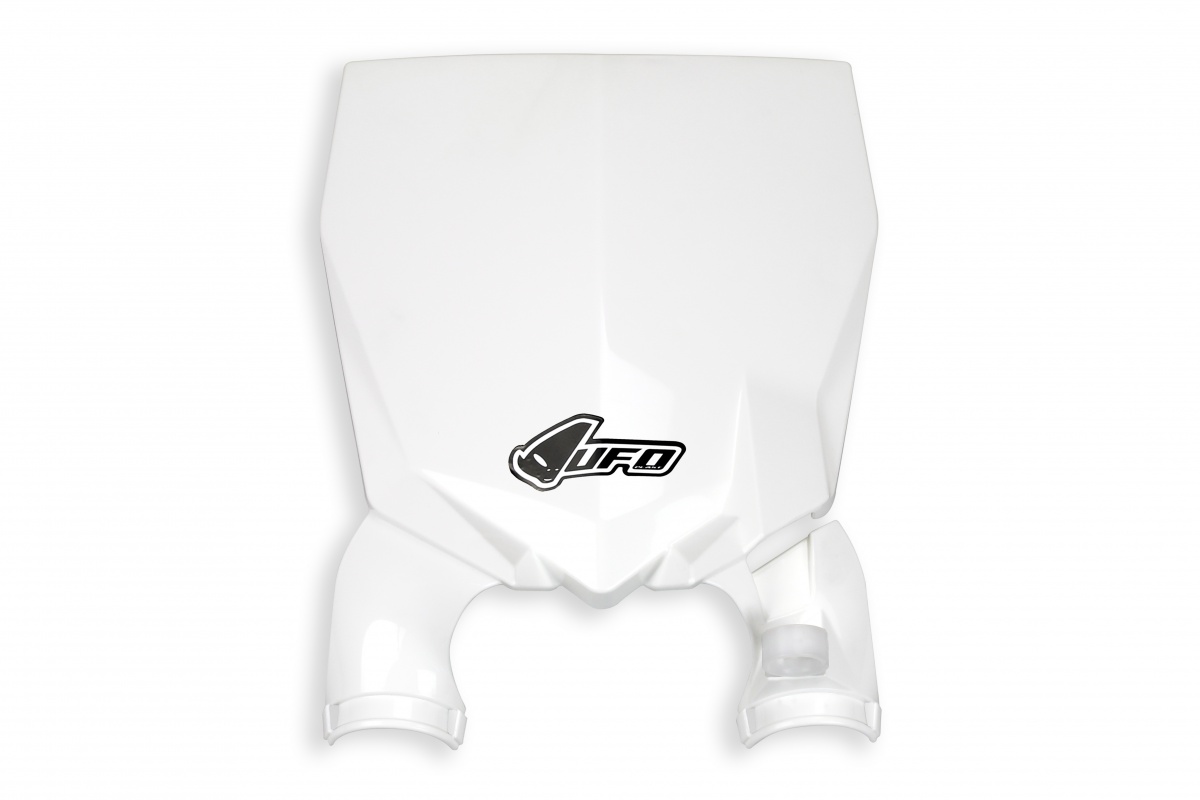 Front Number Plate white for Yamaha YZ 125 (2015-21) - YZ 250 (2015-21) - YZF 250 (2010-18) - YZF 450 (2010-17) - REPLICA PLA...