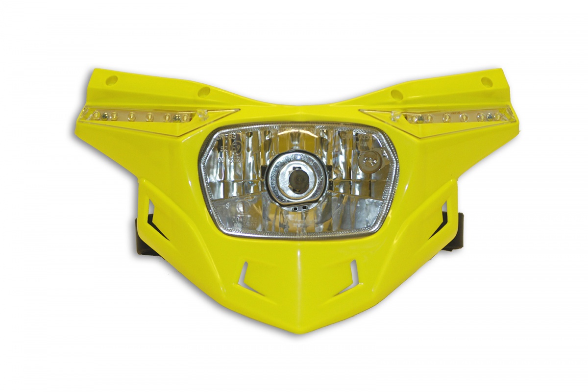 Replacement plastic for motocross Stealth headlight lower part yellow - Headlight - PF01714-102 - UFO Plast