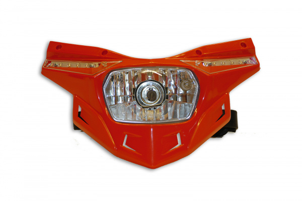 Replacement plastic for motocross Stealth headlight lower part red - Headlight - PF01714-070 - UFO Plast