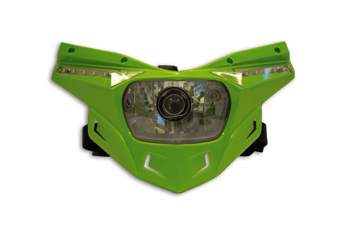 Replacement plastic for motocross Stealth headlight lower part green - Headlight - PF01714-026 - UFO Plast
