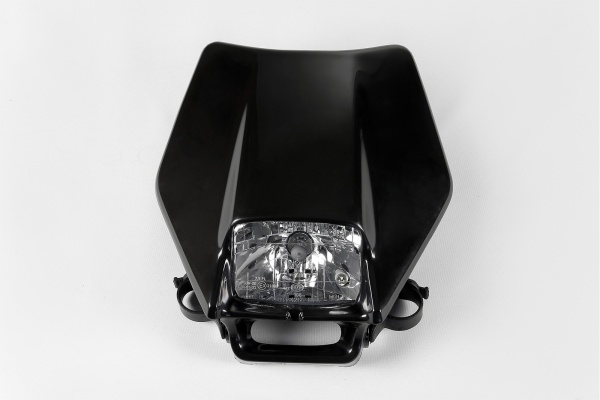 Motocross Ghibli halogen headlight black - Headlight - PF01676-001 - UFO Plast