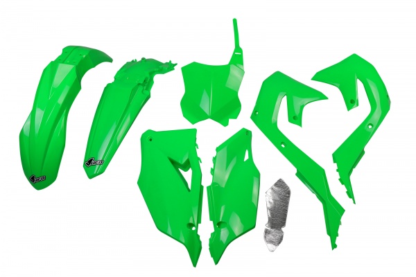 Plastic kit Kawasaki - neon green - REPLICA PLASTICS - KAKIT227-AFLU - UFO Plast