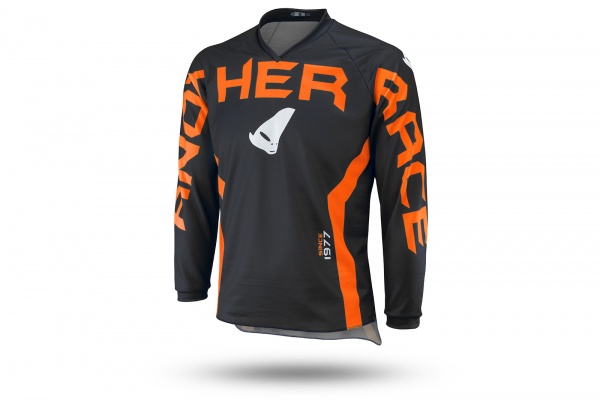 Motocross Another Race jersey for kids black and neon orange - NEW PRODUCTS - MG04485-FFLU - UFO Plast