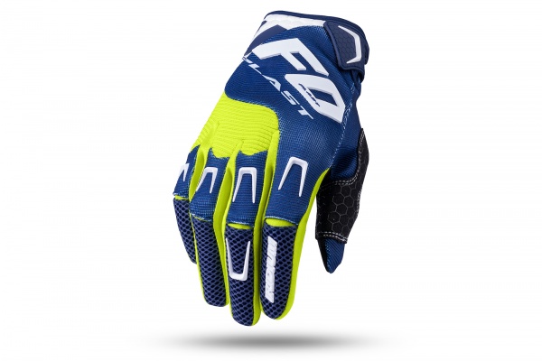 E-bike Iridium gloves blue and neon yellow - Gloves - GU04478-NDFL - UFO Plast