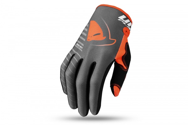 E-bike Skill Kimura gloves for kids grey and neon orange - Gloves - GU04501-EF - UFO Plast