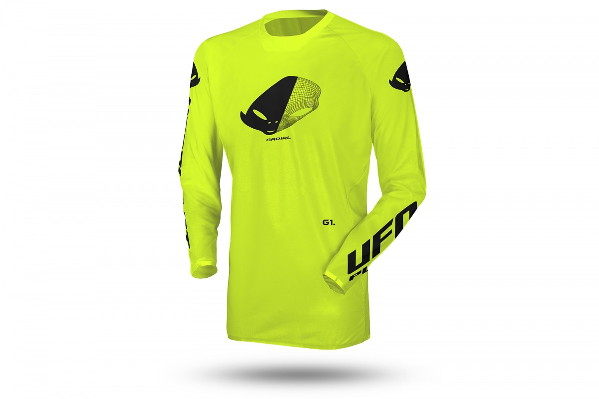 Motocross Radial jersey neon yellow - 2023 COLLECTION - MG04527-DFLU - UFO Plast