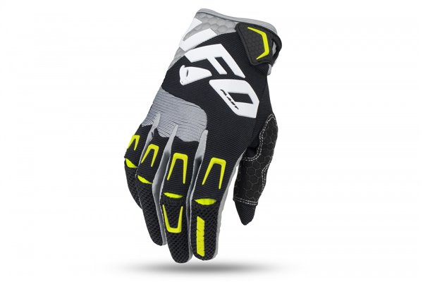 Motocross Iridium Gloves black and neon yellow