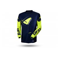 Motocross Kimura jersey for kids blue and neon yellow - CLOTHING - MG04494-NDFL - UFO Plast