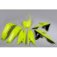 Plastic Kit neon yellow for Suzuki RMZ 250 (2019-25) - RMZ 450 (2018-25) - REPLICA PLASTICS - SUKIT418-DFLU - Ufo Plast