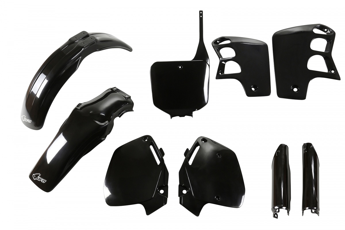 Full Plastic Kit black for Honda CR 500 (1995-00) - REPLICA PLASTICS - HOKIT089F-001 - Ufo Plast