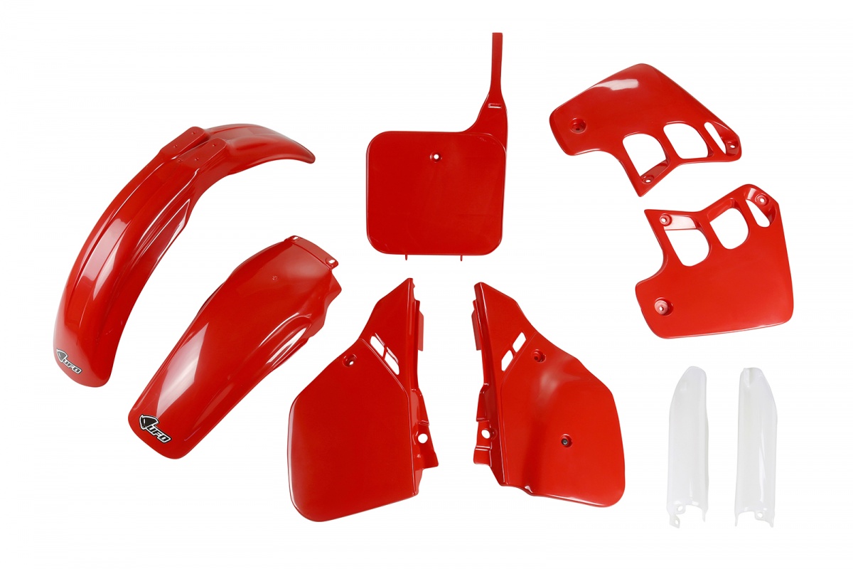 Full Plastic Kit red for Honda CR 250 (1988-89) - REPLICA PLASTICS - HOKIT092F-061 - Ufo Plast