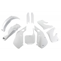 Full Plastic Kit white for Honda CR 125 (1998-99) - CR 250 (1997-99) - REPLICA PLASTICS - HOKIT094F-041 - Ufo Plast