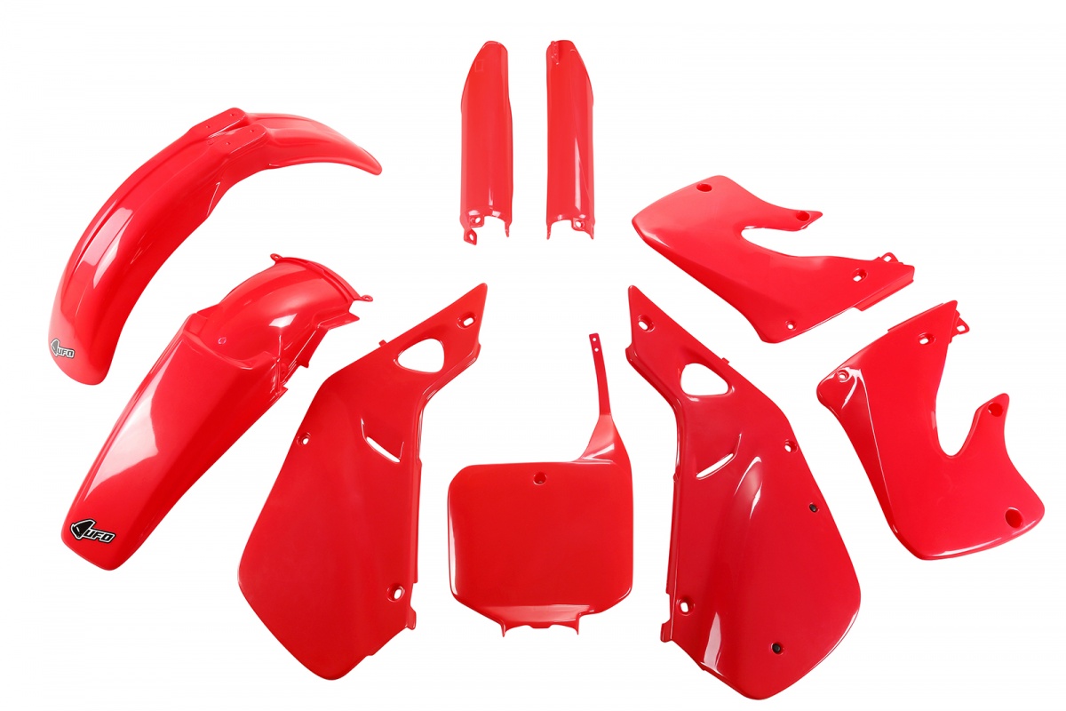 Full Plastic Kit red for Honda CR 125 (1998-99) - CR 250 (1997-99) - REPLICA PLASTICS - HOKIT094F-067 - Ufo Plast