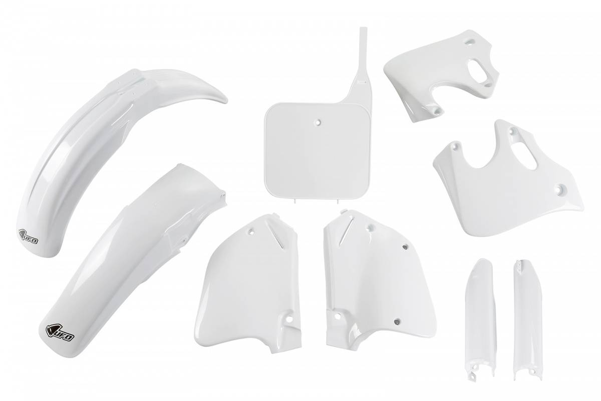 Full Plastic Kit white for Honda CR 125 (1993-94) - CR 250 (1992-94) - REPLICA PLASTICS - HOKIT096F-041 - Ufo Plast
