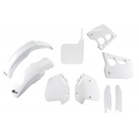 Full Plastic Kit white for Honda CR 125 (1991-92) - CR 250 (1990-91) - REPLICA PLASTICS - HOKIT097F-041 - Ufo Plast Full Plastic Kit white for Honda CR 125 (1991-92) - CR 250 (1990-91) - REPLICA PLASTICS - HOKIT097F-041 - Ufo Plast