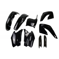Full Plastic Kit black for Honda CR 125 (2000-01) - CR 250 (2000-01) - REPLICA PLASTICS - HOKIT100F-001 - Ufo Plast