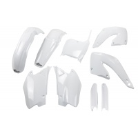 Full Plastic Kit white for Honda CR 125 (2000-01) - CR 250 (2000-01) - REPLICA PLASTICS - HOKIT100F-041 - Ufo Plast