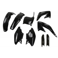 Full Plastic Kit black for Honda CR 125 (2002-03) - CR 250 (2002-03) - REPLICA PLASTICS - HOKIT101F-001 - Ufo Plast