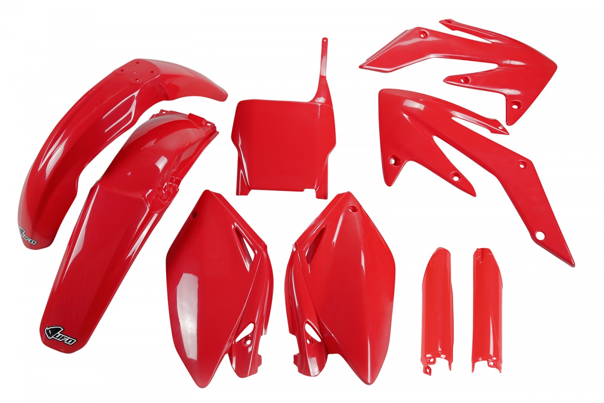 Full Plastic Kit red for Honda CRF 250R (2004-05) - REPLICA PLASTICS - HOKIT104F-070 - Ufo Plast