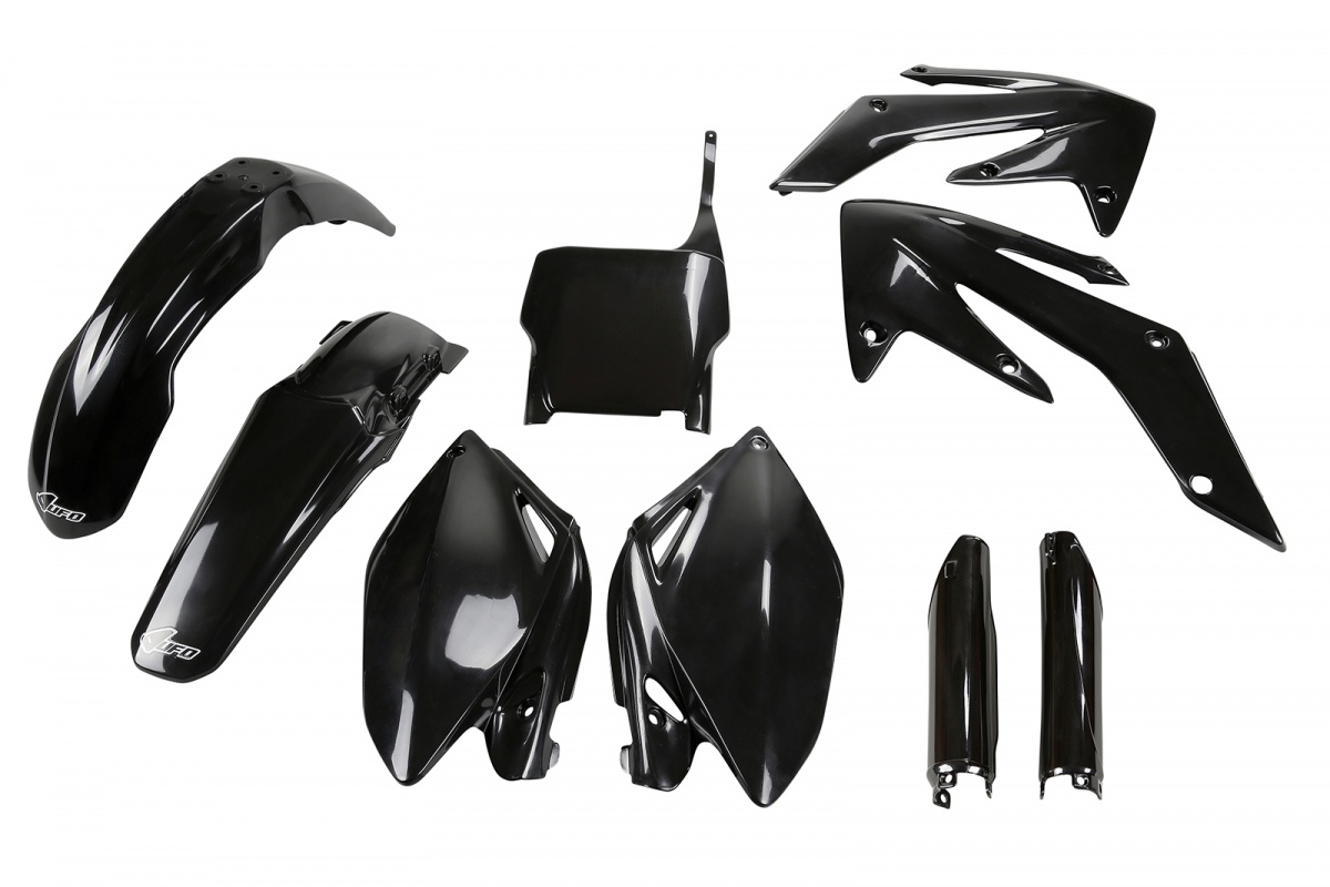 Full Plastic Kit black for Honda CRF 250R (2006-07) - REPLICA PLASTICS - HOKIT105F-001 - Ufo Plast
