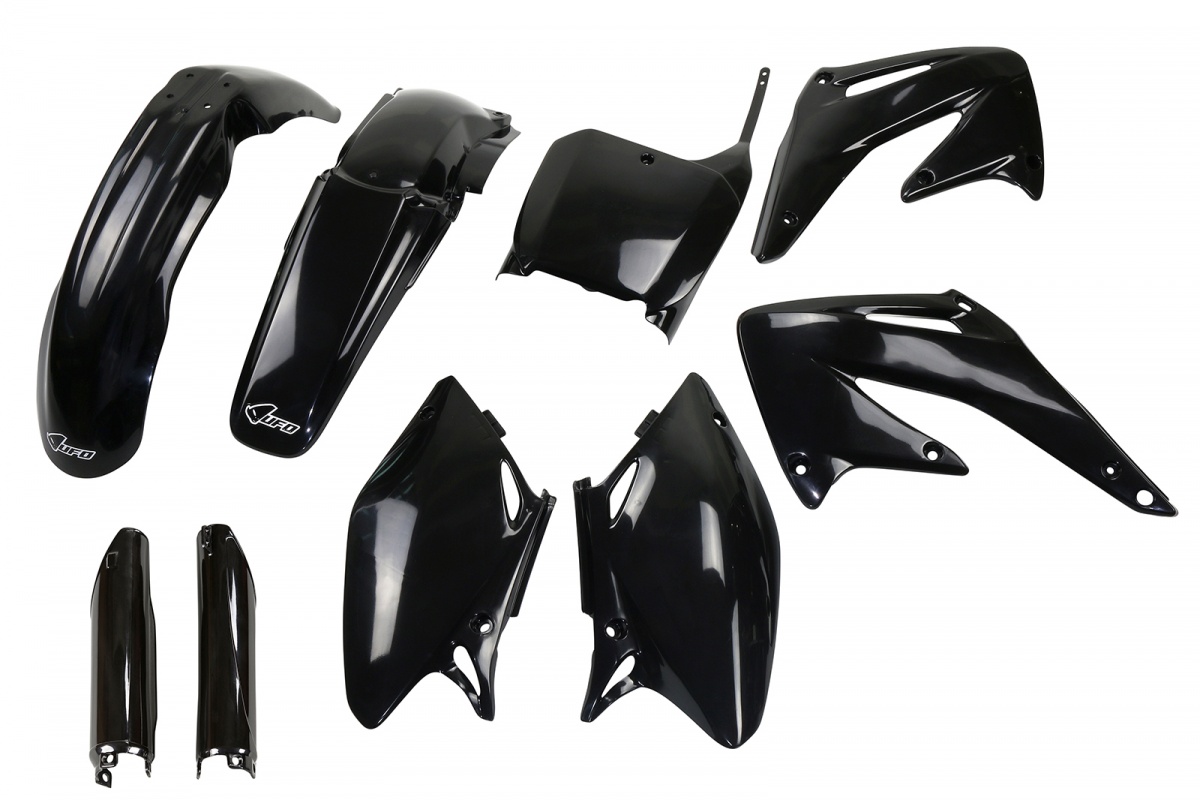 Full Plastic Kit black for Honda CRF 450R (2002-03) - REPLICA PLASTICS - HOKIT106F-001 - Ufo Plast