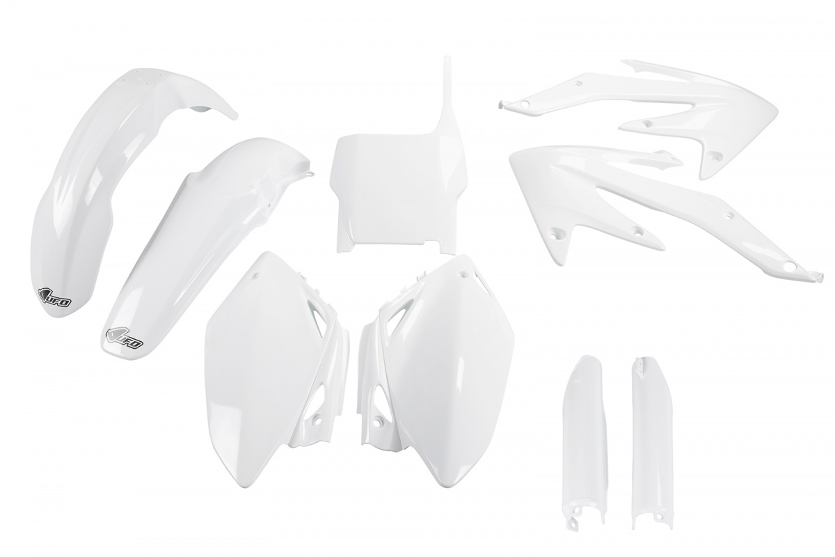 Full Plastic Kit white for Honda CRF 450R (2005-06) - REPLICA PLASTICS - HOKIT108F-041 - Ufo Plast