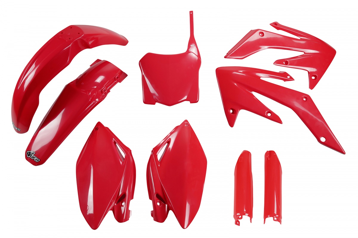 Full Plastic Kit red for Honda CRF 250R (2008-09) - REPLICA PLASTICS - HOKIT112F-070 - Ufo Plast