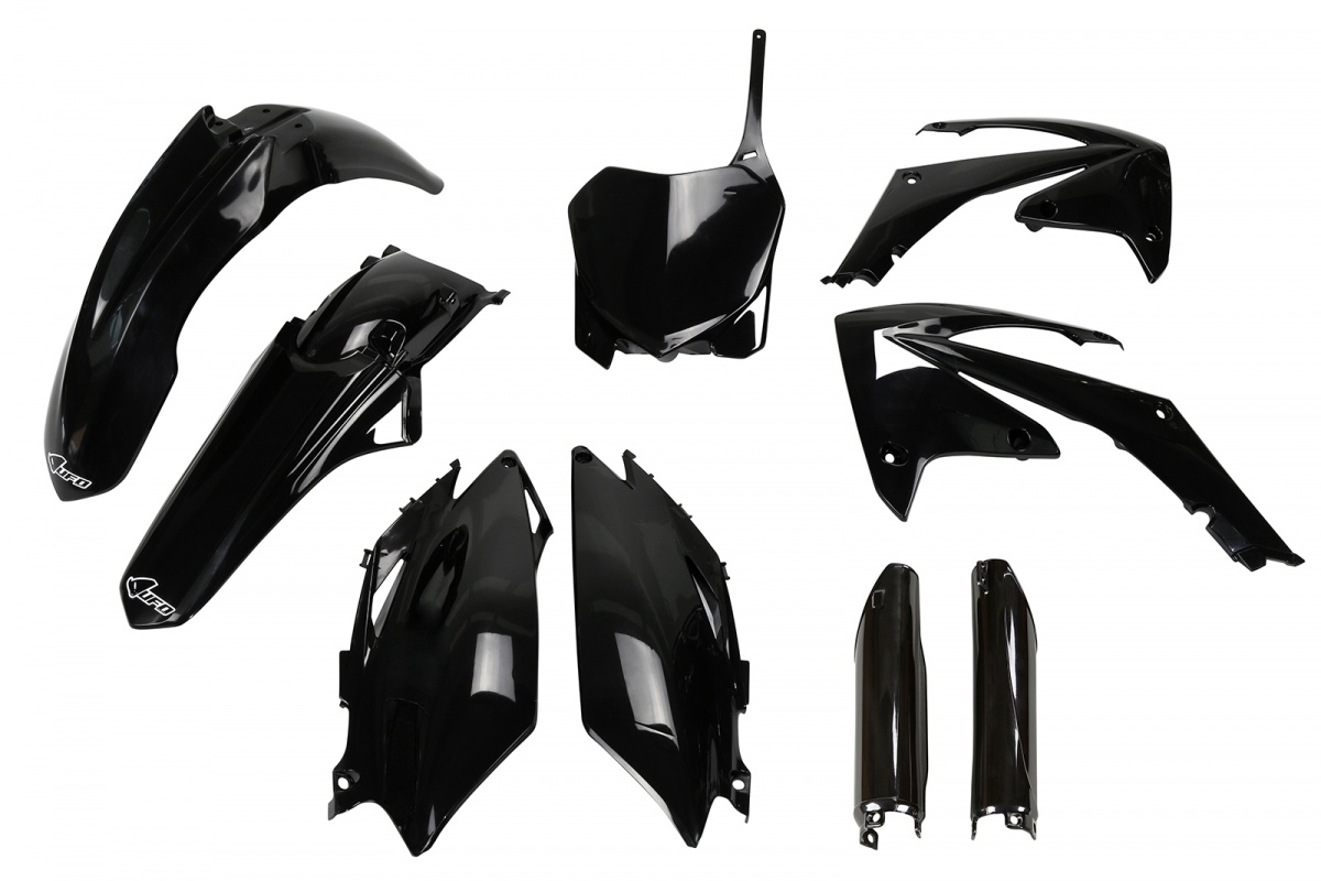 Full Plastic Kit black for Honda CRF 250R (2011-13) - CRF 450R (2011-12) - REPLICA PLASTICS - HOKIT115F-001 - Ufo Plast