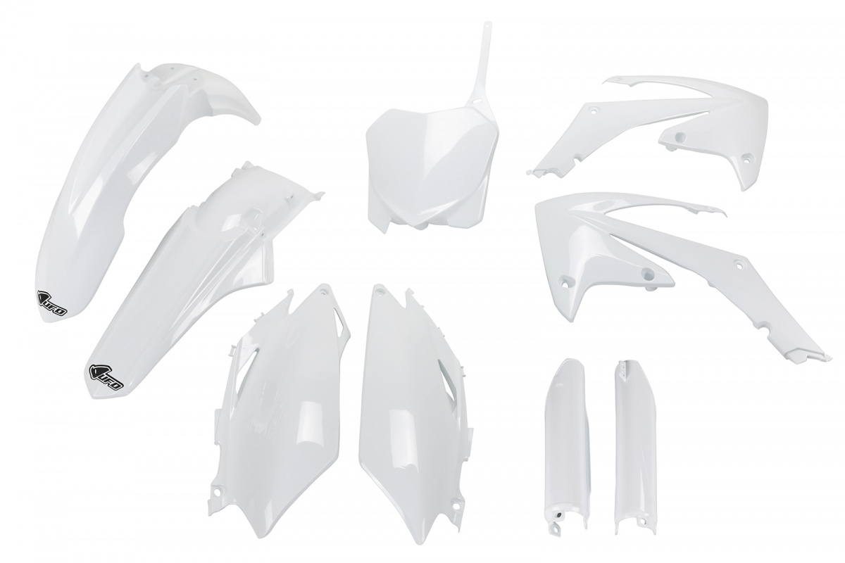 Full Plastic Kit white for Honda CRF 250R (2011-13) - CRF 450R (2011-12) - REPLICA PLASTICS - HOKIT115F-041 - Ufo Plast