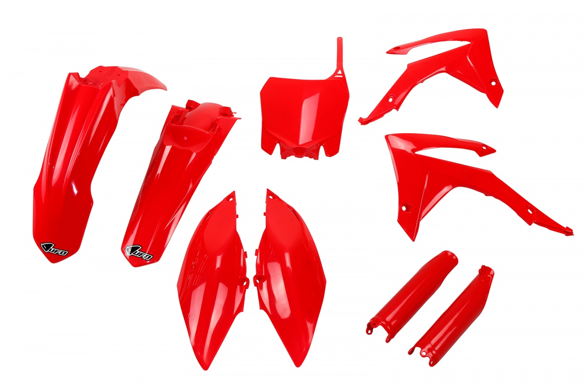 Full Plastic Kit red for Honda CRF 250R (2014-17) - CRF 450R (2013-16) - REPLICA PLASTICS - HOKIT116F-070 - Ufo Plast